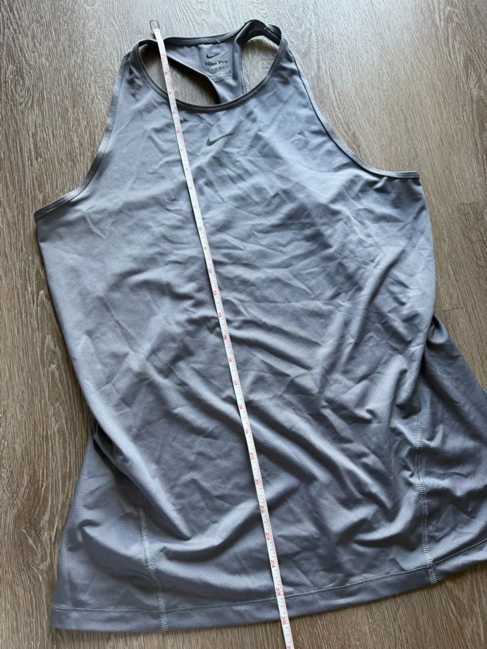 Women's Nike Grey High Neck Racerback Tank Top - Picture 4 of 7